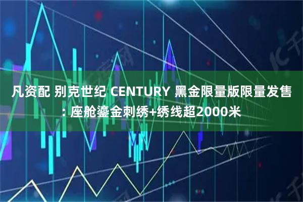 凡资配 别克世纪 CENTURY 黑金限量版限量发售: 座舱鎏金刺绣+绣线超2000米