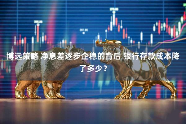 博远策略 净息差逐步企稳的背后 银行存款成本降了多少？